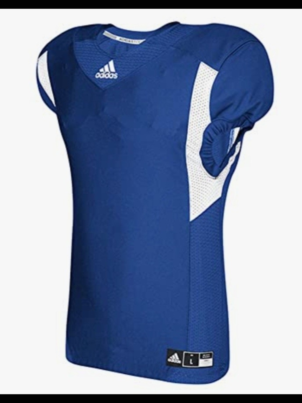 NWT Men's Adidas Techfit Hyped J Blue Football Jersey with White Panels Medium